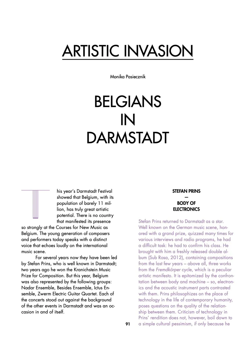 Artistic Invasion: Belgians in Darmstad