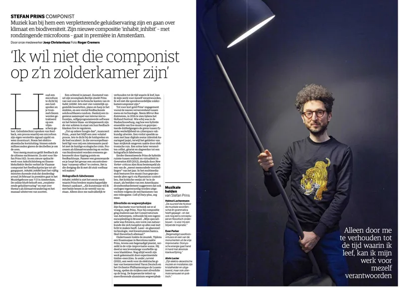 Ik wil niet die componist op zijn zolderkamer zijn