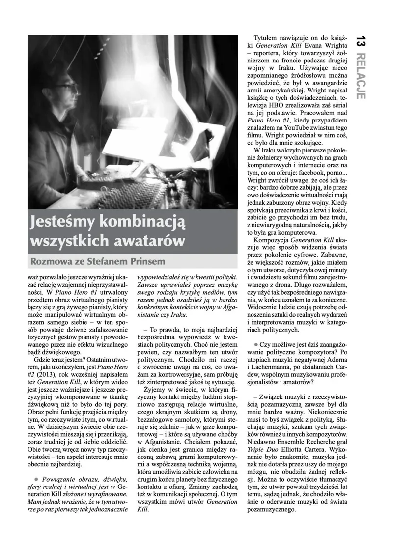 "Akustyczne vs. koncepcyjne" - review and interview