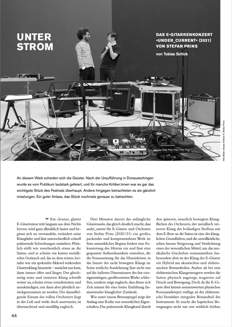 Unter Strom, Das E-Gitarrenkonzert "under_current" von Stefan Prins