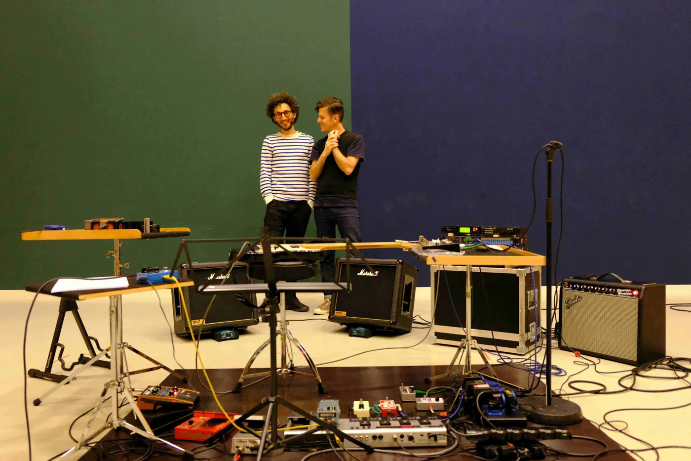 Yaron Deutsch & Stefan Prins -  rehearsal for "under_current", Philharmonie de Luxembourg, 2021